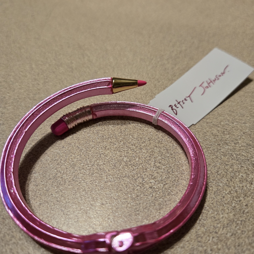 Betsey Johnson Vibrant Pink Coil Bracelet